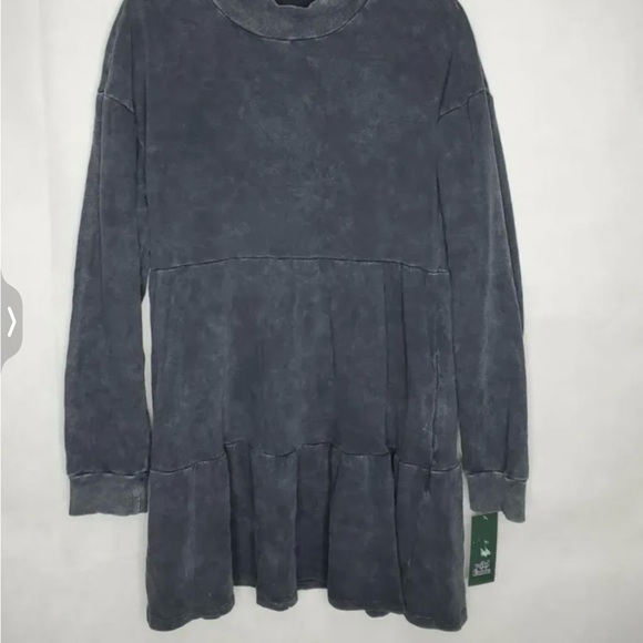 Women's Wild Fable Mock Neck Black Wash Sweater Dress XS - Picture 2 of 5